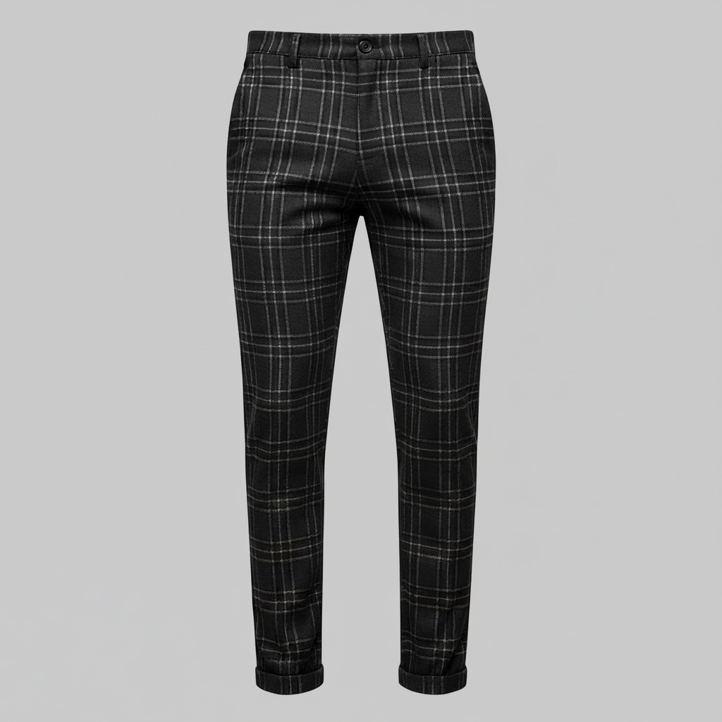 Sasha Checked Chinos | Men's Trousers for Casual Style