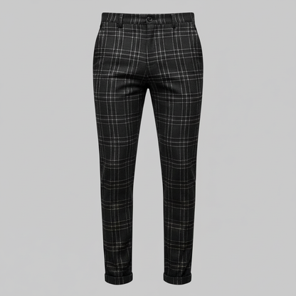 Sasha Checked Chinos | Men's Trousers for Casual Style