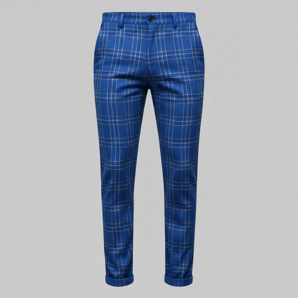 Sasha Checked Chinos | Men's Trousers for Casual Style