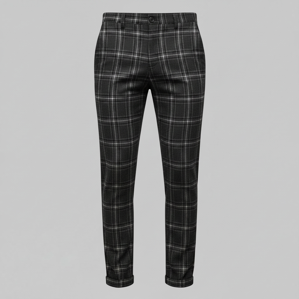 Sasha Checked Chinos | Men's Trousers for Casual Style