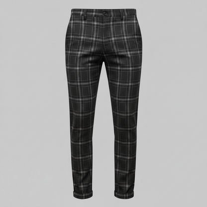 Sasha Checked Chinos | Men's Trousers for Casual Style