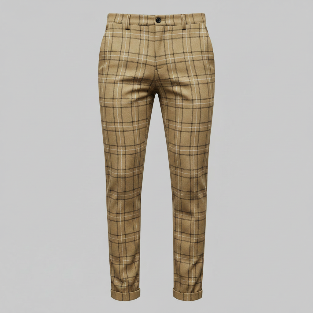 Sasha Checked Chinos | Men's Trousers for Casual Style