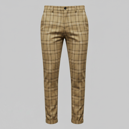 Sasha Checked Chinos | Men's Trousers for Casual Style